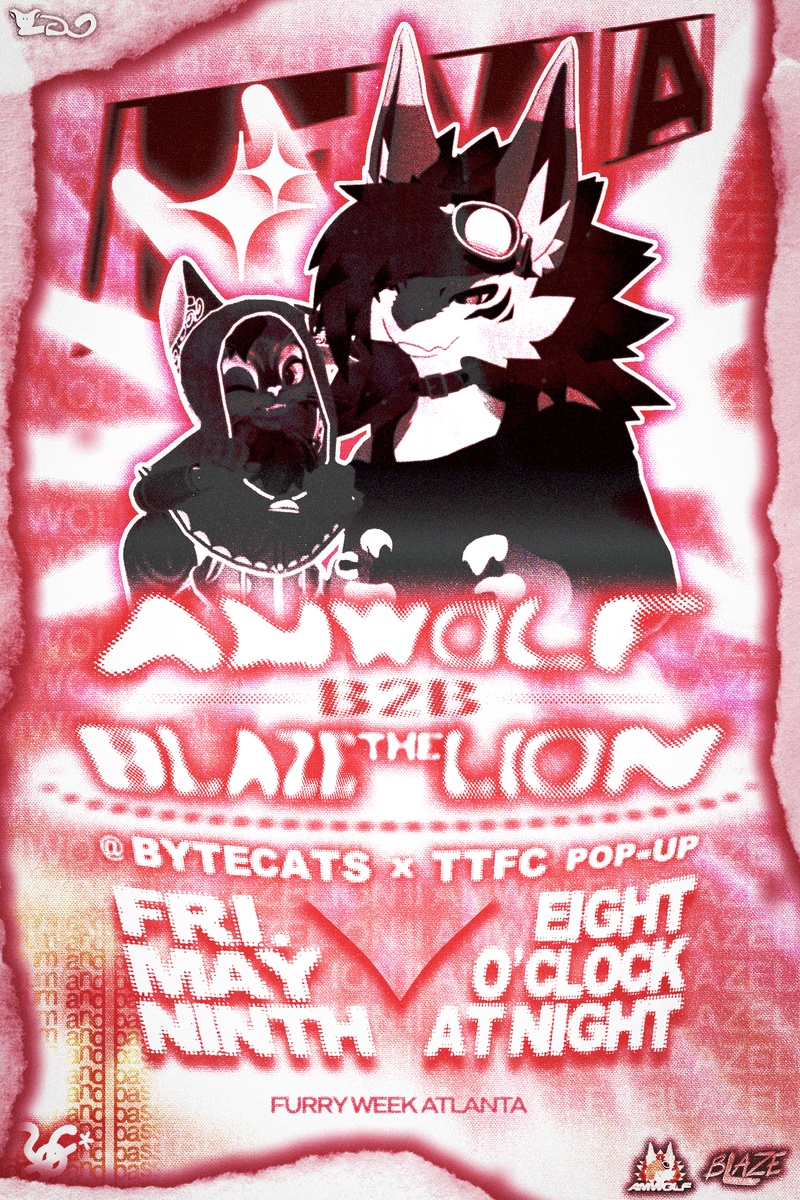 Get ready cause we are gonna party like animals! Come join myself &amp; <a href="/Blazethelion_/">Blazethelion.bsky</a> for an awesome room party hosted by <a href="/ByteCatClub/">Byte.Cats</a> &amp; @tentwoandfurcon!~

We will be doing a B2B on Friday @ 8pm EST w/VR Portal! Room info on Day of will be provided!~