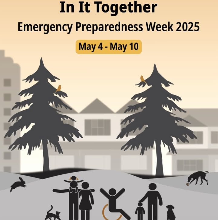 📣 Emergency Preparedness Week: This year's theme is "In it Together", a reminder that being prepared goes beyond emergency kits. 

🧰 Access helpful resources from the Ministry of Emergency Management and Climate Readiness: bit.ly/4iVTOEP

#EPWeek2025 #InItTogether