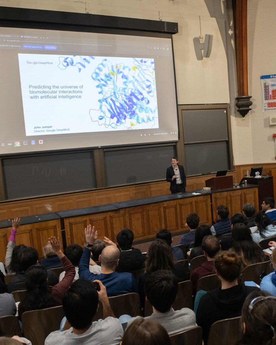 Nobel Prize winner John Jumper, SM'12, PhD'17, recently returned to UChicago to deliver a lecture that examined his work on AlphaFold—the AI model he developed to predict protein structures. 

Learn more and watch: ms.spr.ly/6017SVz4H