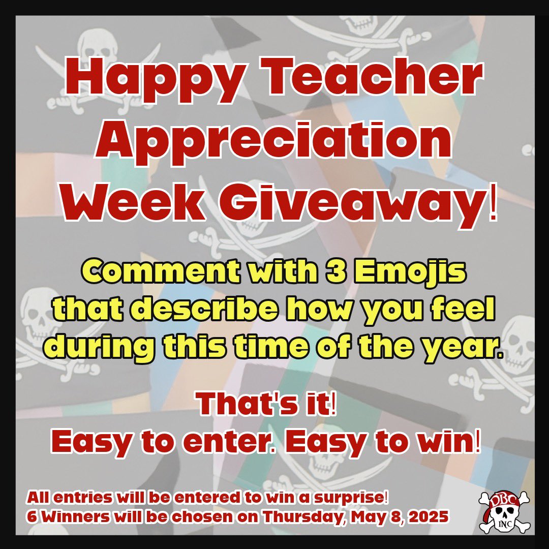 #TeacherAppreciationWeek Giveaway!! 6 winners of a mystery #dbcincbooks selection this week!! 
Super easy!!
Just reply with 3 emojis that describe how you’re feeling at this point of the year! 
Winners selected randomly!
#tlap #LeadLAP