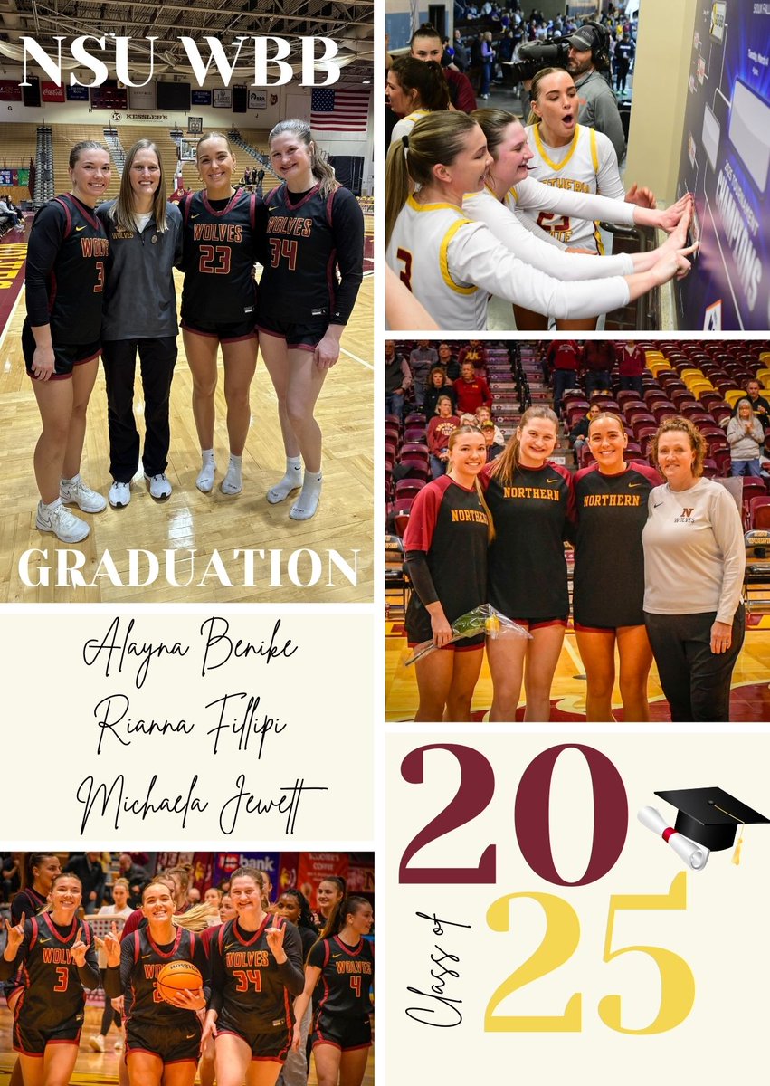 NSU Wolves WBB (@nsuwolves_wbb) on Twitter photo Congrats to our 🐺🏀🎓 seniors today!
<a href="/AlaynaBenike/">alayna benike</a> | Bachelor of Science (Psychology) | Magna Cum Laude
<a href="/RiannaFillipi/">rianna fillipi</a> | Master of Science (Banking and Financial Services)
Michaela Jewett | Master of Science in Education (Educational Studies)
We are so proud of you ❤️💛 Congrats to our 🐺🏀🎓 seniors today!
<a href="/AlaynaBenike/">alayna benike</a> | Bachelor of Science (Psychology) | Magna Cum Laude
<a href="/RiannaFillipi/">rianna fillipi</a> | Master of Science (Banking and Financial Services)
Michaela Jewett | Master of Science in Education (Educational Studies)
We are so proud of you ❤️💛