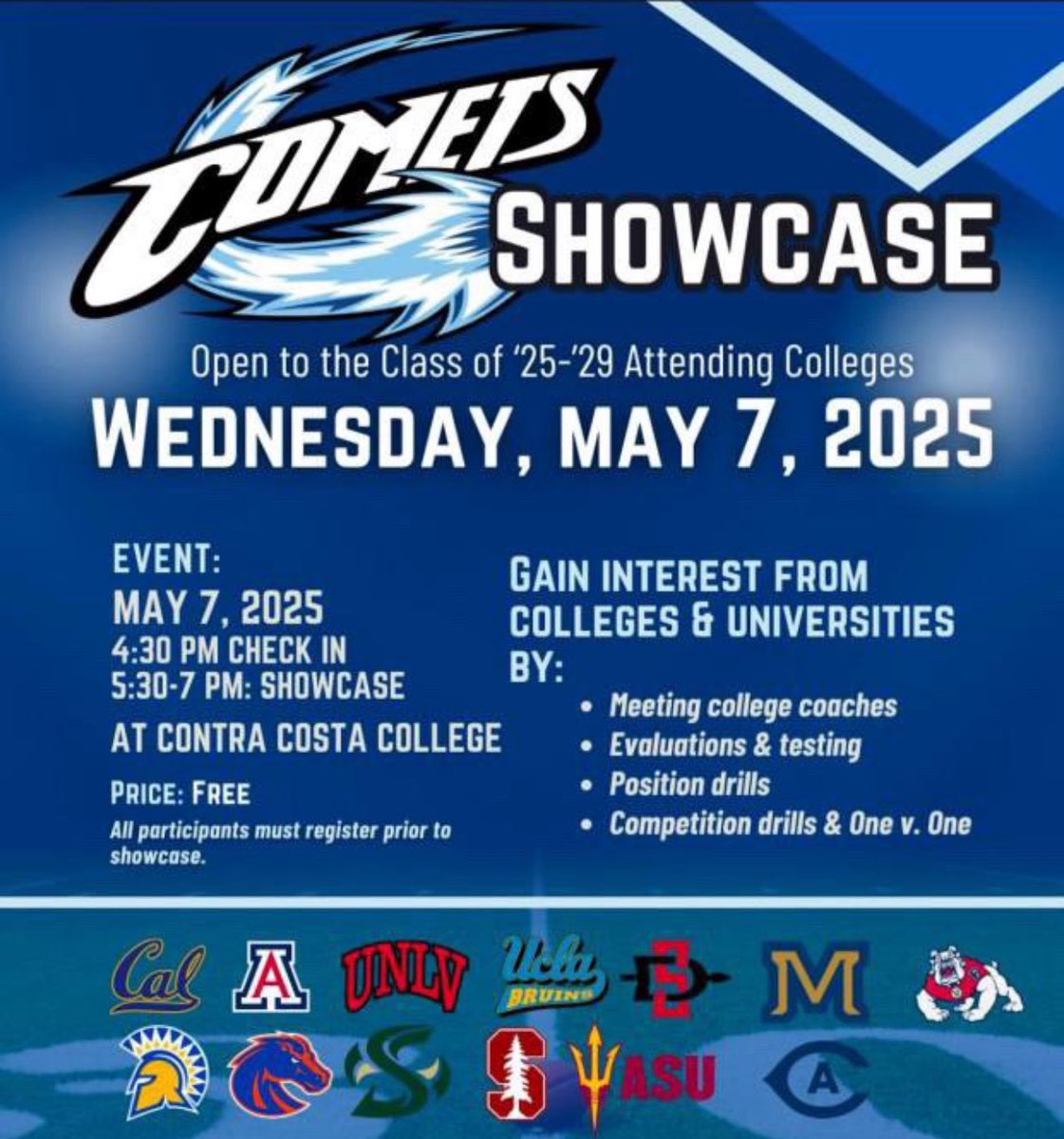 🕑 Can’t wait to compete at <a href="/CCCFootball_24/">CCC Comets Football</a> showcase!!