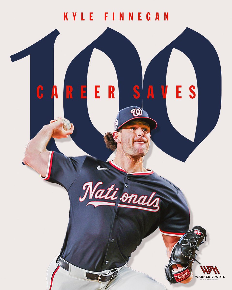 Congratulations to Kyle Finnegan for joining Chad Cordero as only the second pitcher in Nationals history to record 100 saves!
#TeamWSM #Natitude