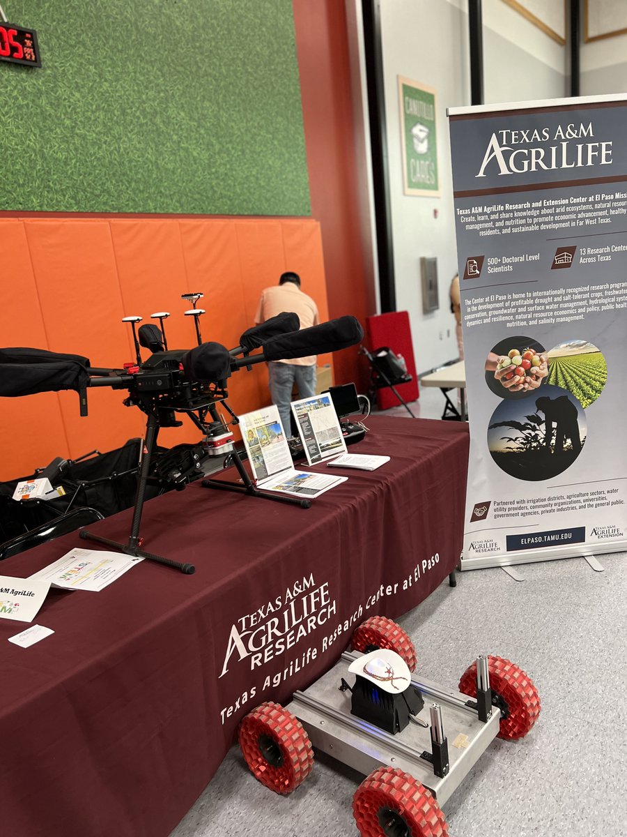 Santosh S. Palmate | Ph.D. (@sspalmate) on Twitter photo <a href="/AgriLifeElPaso/">AgriLife El Paso Center</a> wowed 500+ students at <a href="/ReyesElementary/">Congressman Silvestre & Carolina Reyes Elementary</a>'s 8th Annual STEM Expo on May 2, 2025, with drone-based thermal imaging and rover-based data automation-showing tech is driving the future of Texas agriculture!
<a href="/AgriLife/">Texas A&M AgriLife</a> <a href="/txresearch/">Texas A&M AgriLife Research</a> <a href="/txextension/">Texas A&M AgriLife Extension Service</a>
<a href="/CanutilloISD/">Canutillo ISD</a> <a href="/AgriLifeElPaso/">AgriLife El Paso Center</a> wowed 500+ students at <a href="/ReyesElementary/">Congressman Silvestre & Carolina Reyes Elementary</a>'s 8th Annual STEM Expo on May 2, 2025, with drone-based thermal imaging and rover-based data automation-showing tech is driving the future of Texas agriculture!
<a href="/AgriLife/">Texas A&M AgriLife</a> <a href="/txresearch/">Texas A&M AgriLife Research</a> <a href="/txextension/">Texas A&M AgriLife Extension Service</a>
<a href="/CanutilloISD/">Canutillo ISD</a>
