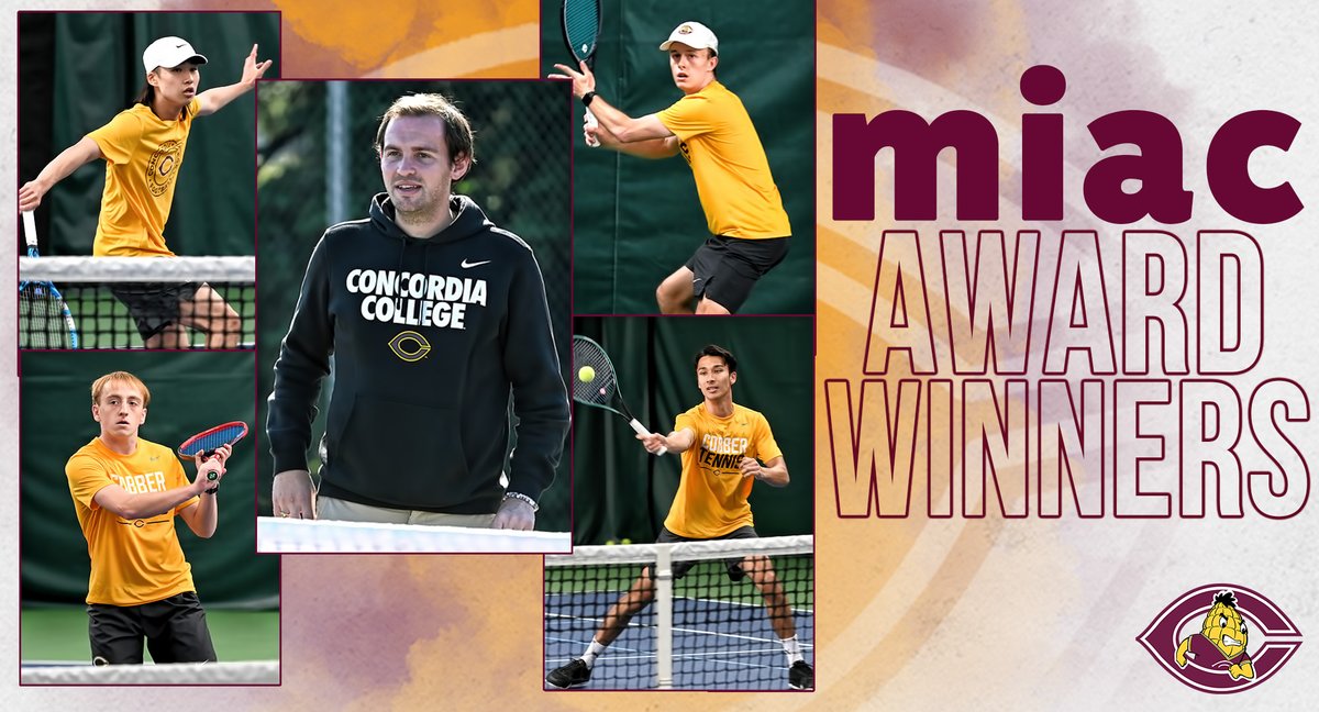 Cobber Athletics (@cobbersid) on Twitter photo ๐ ๐๐๐ ๐๐ข๐๐๐ ๐ข๐ ๐ง๐๐ ๐ฌ๐๐๐ฅ!
CORNGRATS to men's tennis head coach David Youngs, who was named the MIAC Coach of the Year. Cobber players Ryoga Yano, Isaac Maddock, Logan Sandberg & Kai Pierce also earned postseason honors.
๐๐๐ง๐๐๐๐ฆ---> tinyurl.com/3vcw8dvh ๐ ๐๐๐ ๐๐ข๐๐๐ ๐ข๐ ๐ง๐๐ ๐ฌ๐๐๐ฅ!
CORNGRATS to men's tennis head coach David Youngs, who was named the MIAC Coach of the Year. Cobber players Ryoga Yano, Isaac Maddock, Logan Sandberg & Kai Pierce also earned postseason honors.
๐๐๐ง๐๐๐๐ฆ---> tinyurl.com/3vcw8dvh