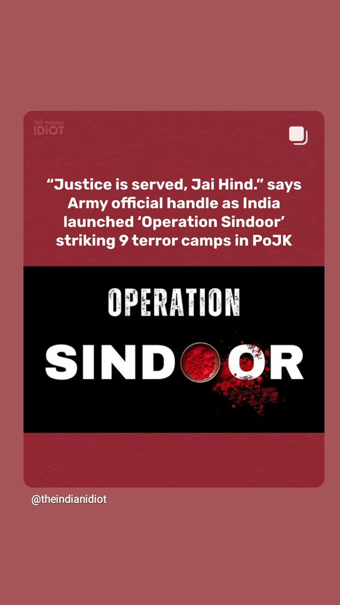 deepesNemchand's tweet photo. "Justice is served. Jai hind"

#OperationSindoor #IndiaPakistan https://t.co/gao6e0Owhc