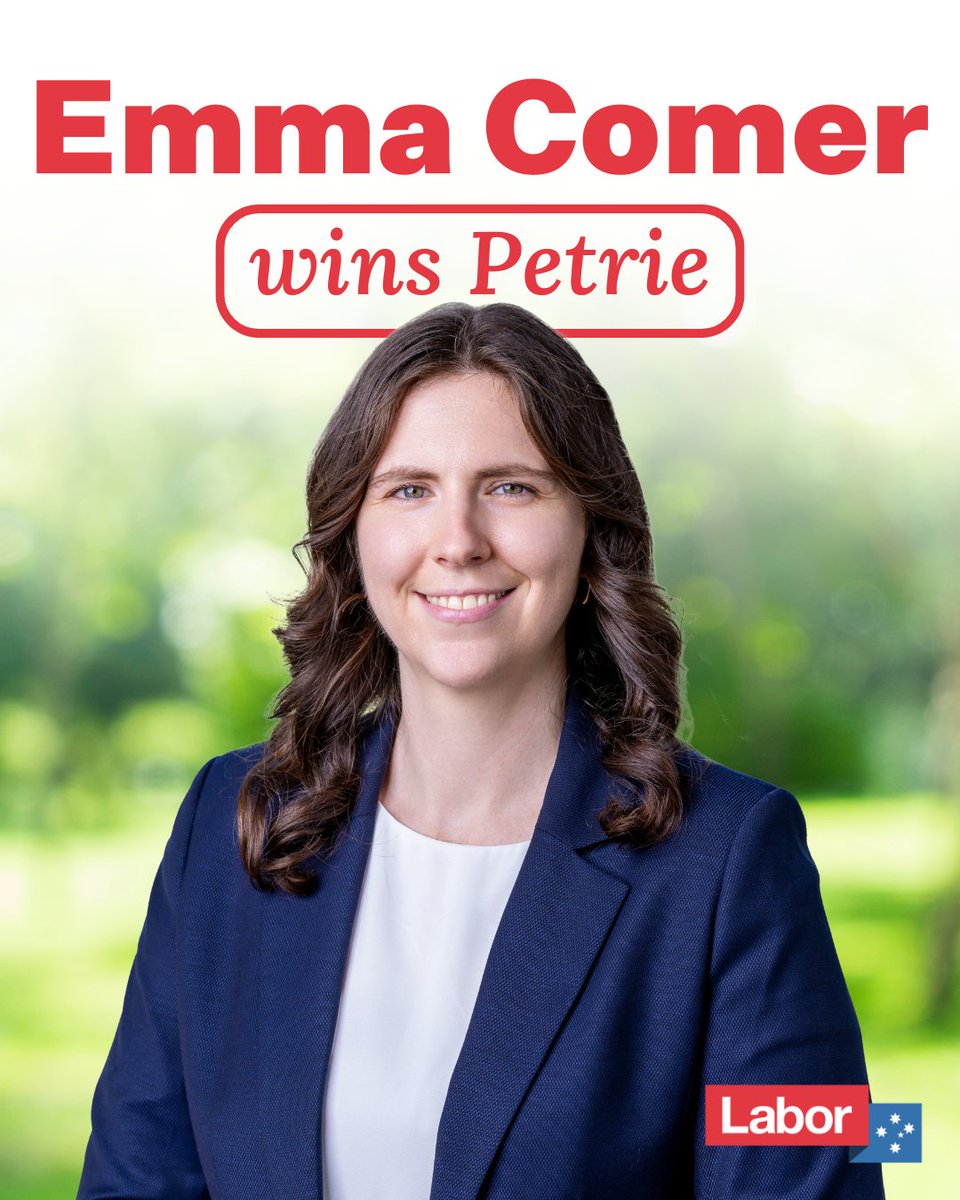 Emma Comer wins Petrie! 👏

A huge congratulations to Emma and her team! We know you’ll work hard to continue building Australia’s future. 💪