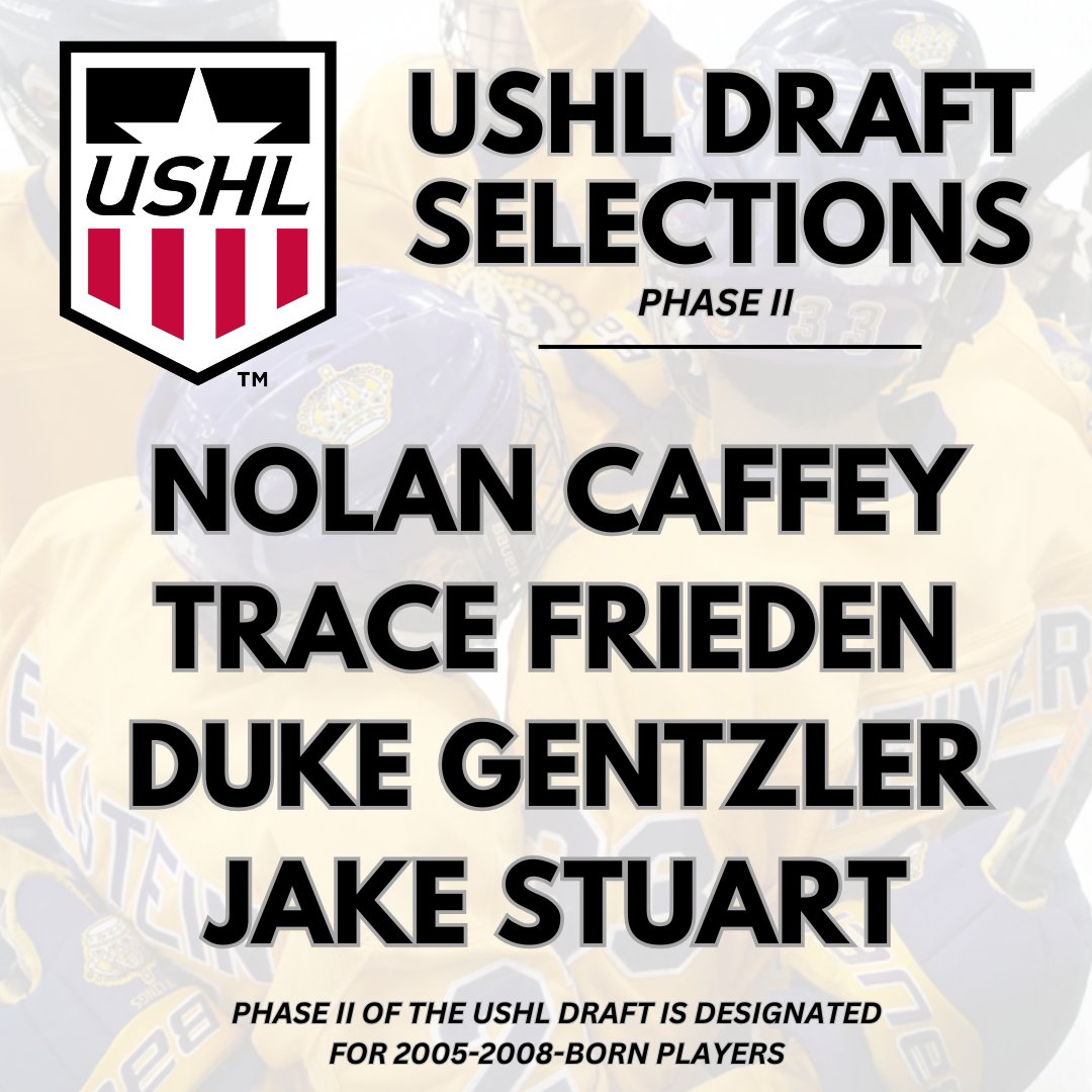 CONGRATULATIONS  to the 4️⃣ LA Jr. Kings graduates selected in Phase II of this year's USHL Draft, which is designated for 2005-2008-born players! 😎