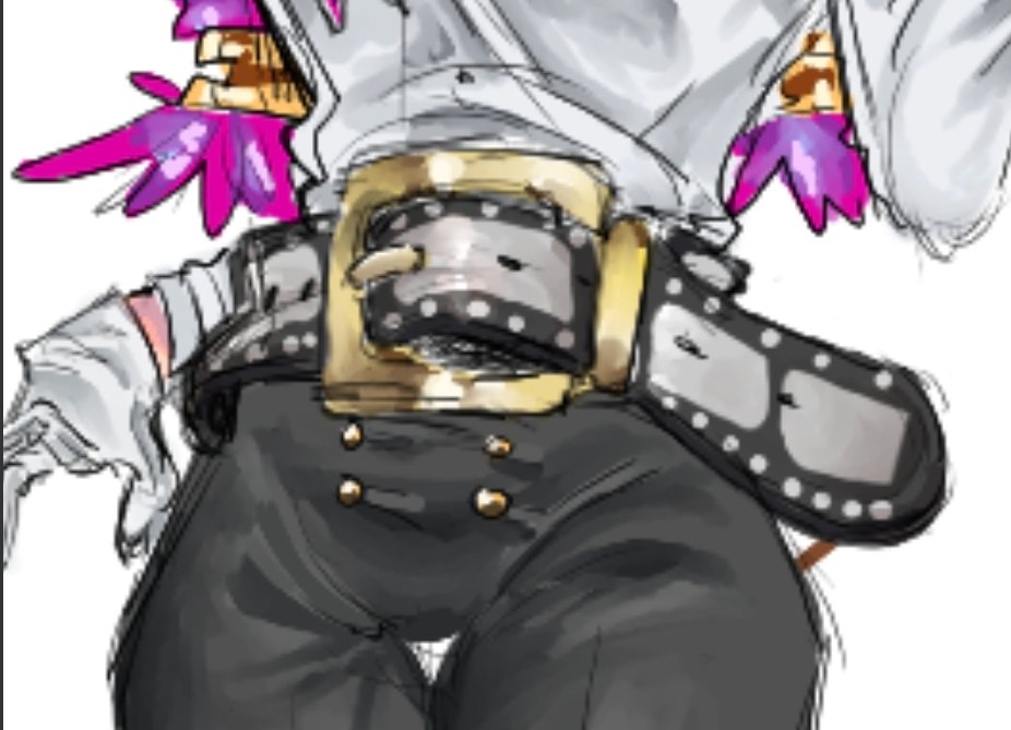 Still no name ugh. RLLY PROUD OF HER DESGIN, a film tape belt?? OH YEAH #GACHIAKUTA #gachiakutaoc #gachiart