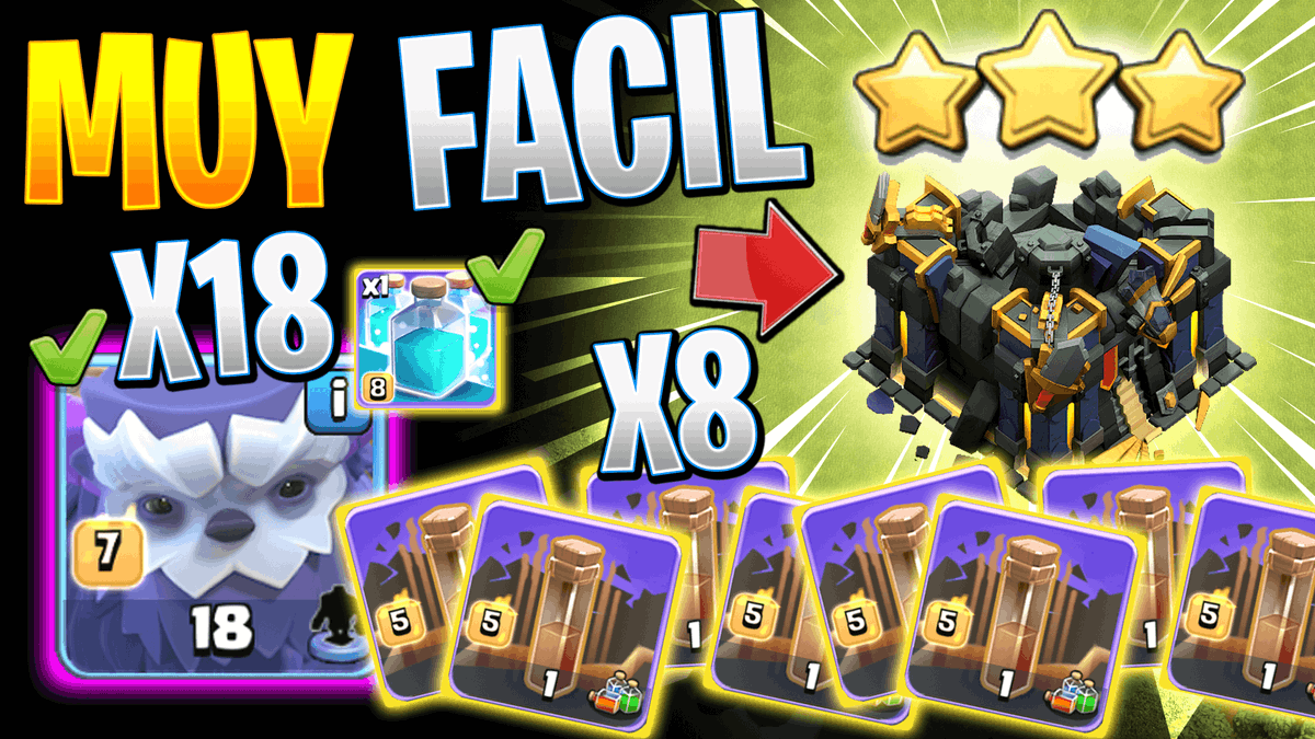 Nuevo ATAQUE ‼️
youtu.be/_T4VAN7hJpU?si…

✅A PRUEBA DE MANCOS... 
MÁS FACIL IMPOSIBLE
#CLASHOFCLANS