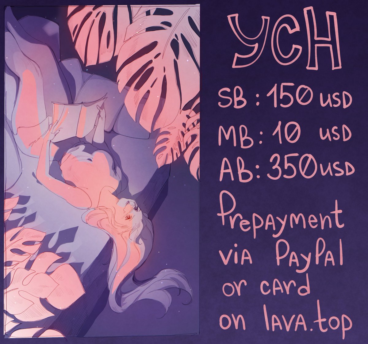 BratsiyMi's tweet photo. 🎨 YCH Auction (1 Slot) 🎨
SB: $150
MB: $10 
AB: $350
🔹 Ends ~3 days after first bid!

✨ Themes: People, furries, monsters/creepy
💳 https://t.co/WgMmbeS5gq (PayPal or card)
⏳ Week reservation (AB = 3-week)

Bid below! DMs open for Qs https://t.co/z489byrYqN