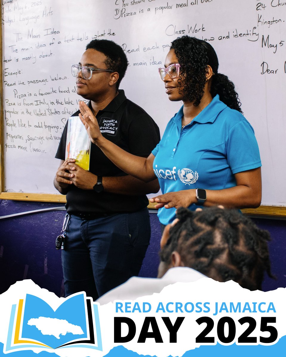 UNICEFJamaica's tweet photo. From turning pages in our favourite books to diving into our Accessible Digital Textbook #ADT Platform, we brought learning to life #ForEveryChild. ๐ป
Thank you to all our partners & supporters who helped to make the day fun, interactive & unforgettable. ๐
#ReadAcrossJA https://t.co/i5Cy5aZhTN