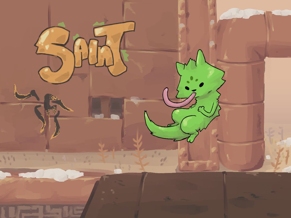 kuterkrup's tweet photo. It took me a while but i got these two done. Spearmaster is my fav out of the cast, their campaign was fun! #rainworld #rainworldart https://t.co/AVl0xL4ytd