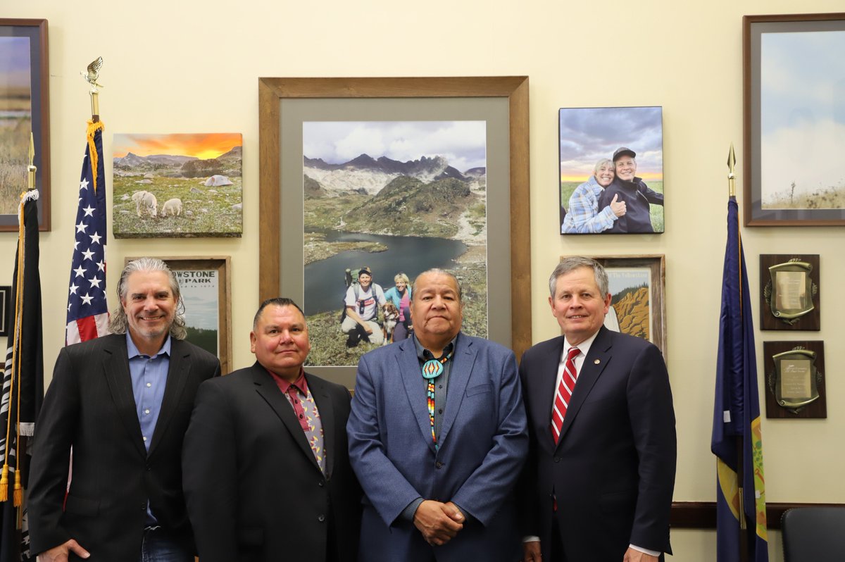Had a great visit with President Jeff Stiffarm of the Fort Belknap Indian Community today- great to have you here in D.C.!