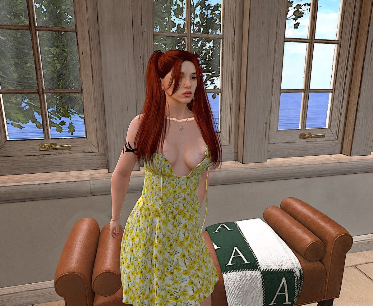 We're working on a new line of spring/summer wear including this floral print dress. It will come with variations, tied and untied (for those who need a little air 😉). I received one of the early models to try on today and I'm enjoying the lighter feel of breathable cotton as