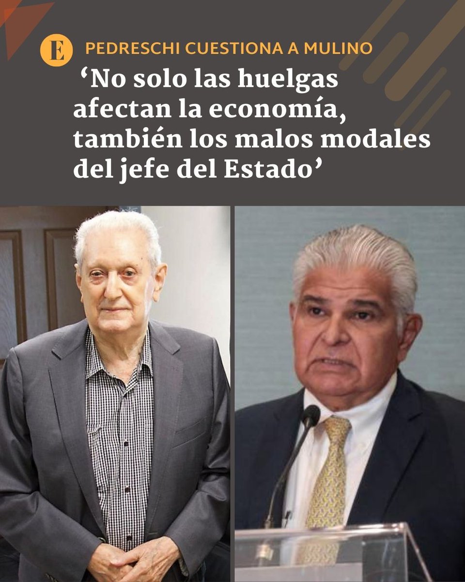 EstrellaOnline's tweet image. 📢 Carlos Bolívar Pedreschi cuestiona a Mulino: “La corrupción, no las huelgas, frena la economía”.
El jurista exigió rendición de cuentas por contratos sin licitación y alertó sobre la pérdida de confianza de inversionistas.
🔗 buff.ly/M3Zkltc
#Panamá #Pedreschi #Mulino