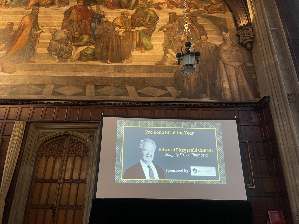 Kirsty Brimelow KC (@kirsty_brimelow) on Twitter photo Congratulations to <a href="/AdamWagner1/">Adam Wagner KC</a> Ed Fitzgerald KC and <a href="/DoughtyStreet/">Doughty Street Chambers</a> for a hat trick of awards by <a href="/WeAreAdvocate/">Advocate</a> for international pro bono work. Adam’s tireless work on behalf of hostages held by Hamas rightly recognised.
Doughty Street Chambers award collected by Peter Carter Congratulations to <a href="/AdamWagner1/">Adam Wagner KC</a> Ed Fitzgerald KC and <a href="/DoughtyStreet/">Doughty Street Chambers</a> for a hat trick of awards by <a href="/WeAreAdvocate/">Advocate</a> for international pro bono work. Adam’s tireless work on behalf of hostages held by Hamas rightly recognised.
Doughty Street Chambers award collected by Peter Carter