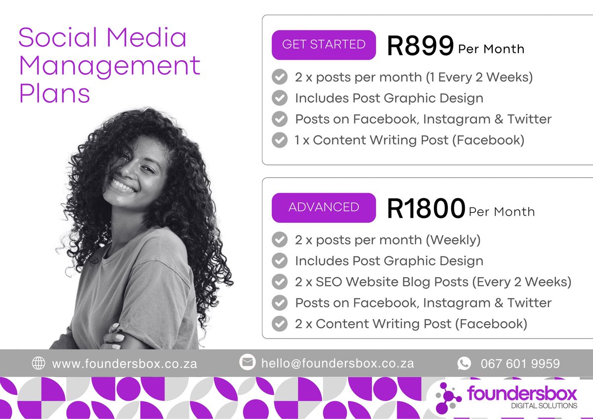 Founders_BoxDigital (@foundersboxsa) on Twitter photo Let us help you connect with your audience, build trust, and drive results. Your success is just a post away! #οΈβ£π
Visit: foundersbox.co.za
Call or WhatsApp: (+27) 0676019959
Email: hello@foundersbox.co.za
#WebDesign #branding Let us help you connect with your audience, build trust, and drive results. Your success is just a post away! #οΈβ£π
Visit: foundersbox.co.za
Call or WhatsApp: (+27) 0676019959
Email: hello@foundersbox.co.za
#WebDesign #branding