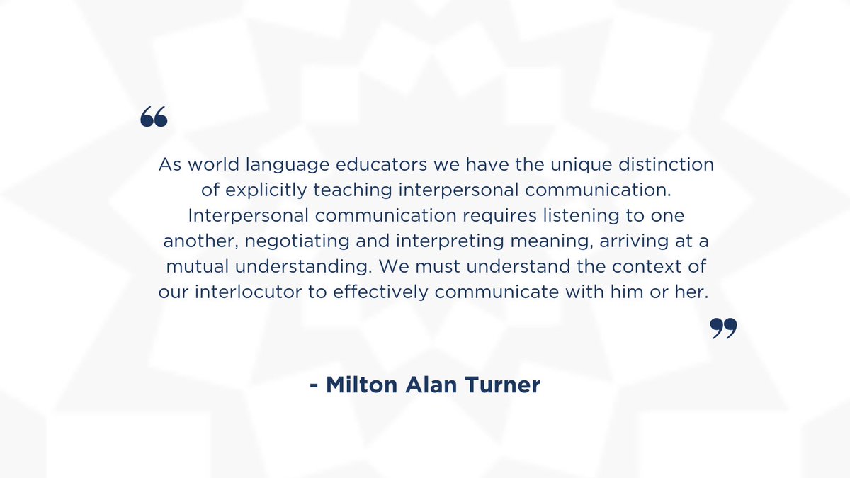 ACTFL President, Milton Alan Turner, talks about DEI in the WL classroom in his recent TLE article. Read more in the latest issue of TLE: bit.ly/2QNKo3w 
#TuesdayTLE