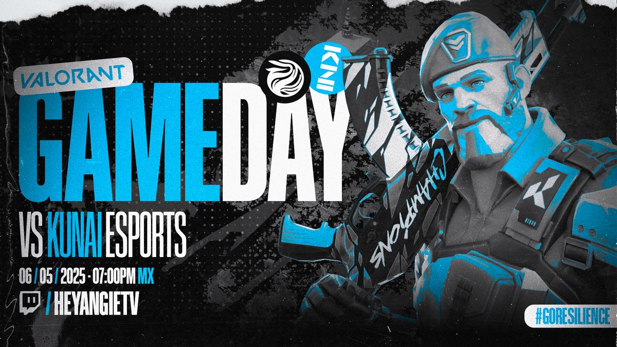 Resilience Prime (@resiliencee_esp) on Twitter photo ¡Hoy jugamos contra <a href="/KunaiEsports/">Kunai Esports</a> ! 🔥
Casteado por <a href="/heyangietv/">M1 angie 🖤</a>🎙️
En vivo por: twitch.tv/heyangietv 🎥
#Valorant #Esports #GameDay ¡Hoy jugamos contra <a href="/KunaiEsports/">Kunai Esports</a> ! 🔥
Casteado por <a href="/heyangietv/">M1 angie 🖤</a>🎙️
En vivo por: twitch.tv/heyangietv 🎥
#Valorant #Esports #GameDay