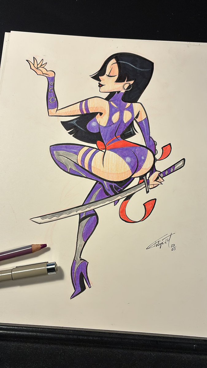 GelipeTorres's tweet image. #psylocke #marvelrivals #looksthatkill #pinup #sketch