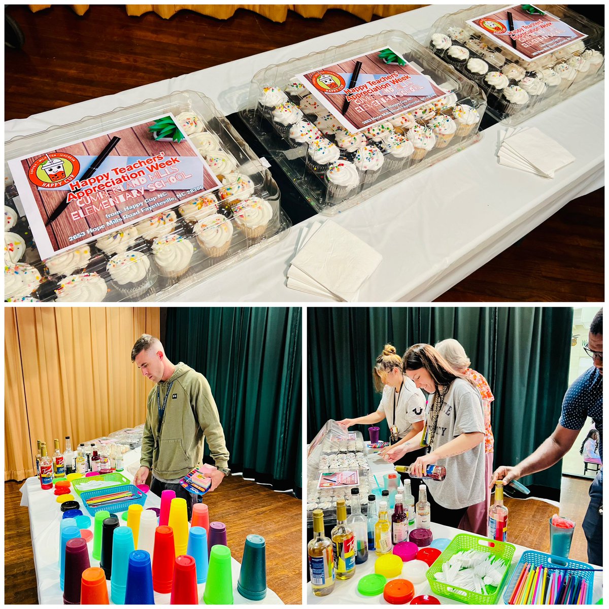🚗💨 Our Refueling Station Drive-Thru was a well-deserved pit stop today! <a href="/CMESCubs/">CMES</a> staff loved fueling up on treats and classroom essentials. 🍧📝 Thank you to Happy Cup for the cupcake donation! 🧁#DriventoInspire
