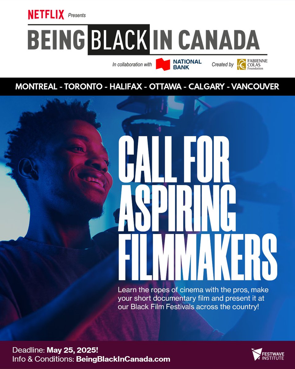 👉🏾BBIC is BACK! 🎬 Canada’s largest mentorship &amp; training program for Black filmmakers is now accepting applications. ✨

If you're an aspiring Black filmmaker ready to make your mark, this is your chance!
🚨Applications are now OPEN, don’t wait!
 🖇️beingblackincanada.com