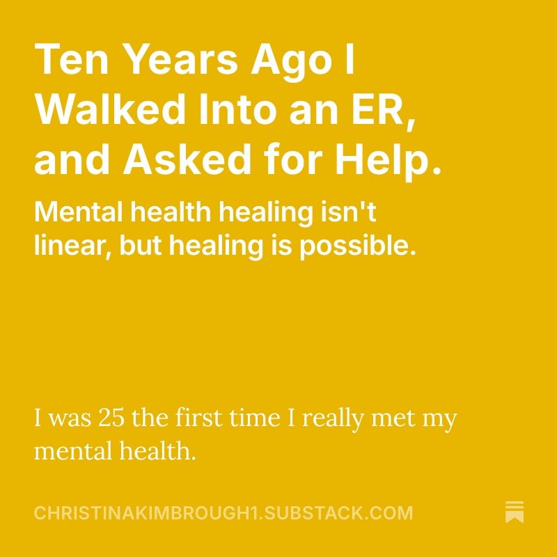 In honor of May being Mental Health Awareness Month I’m sharing my experience to recovery. christinakimbrough1.substack.com/p/ten-years-ag… #RecoveryPosse