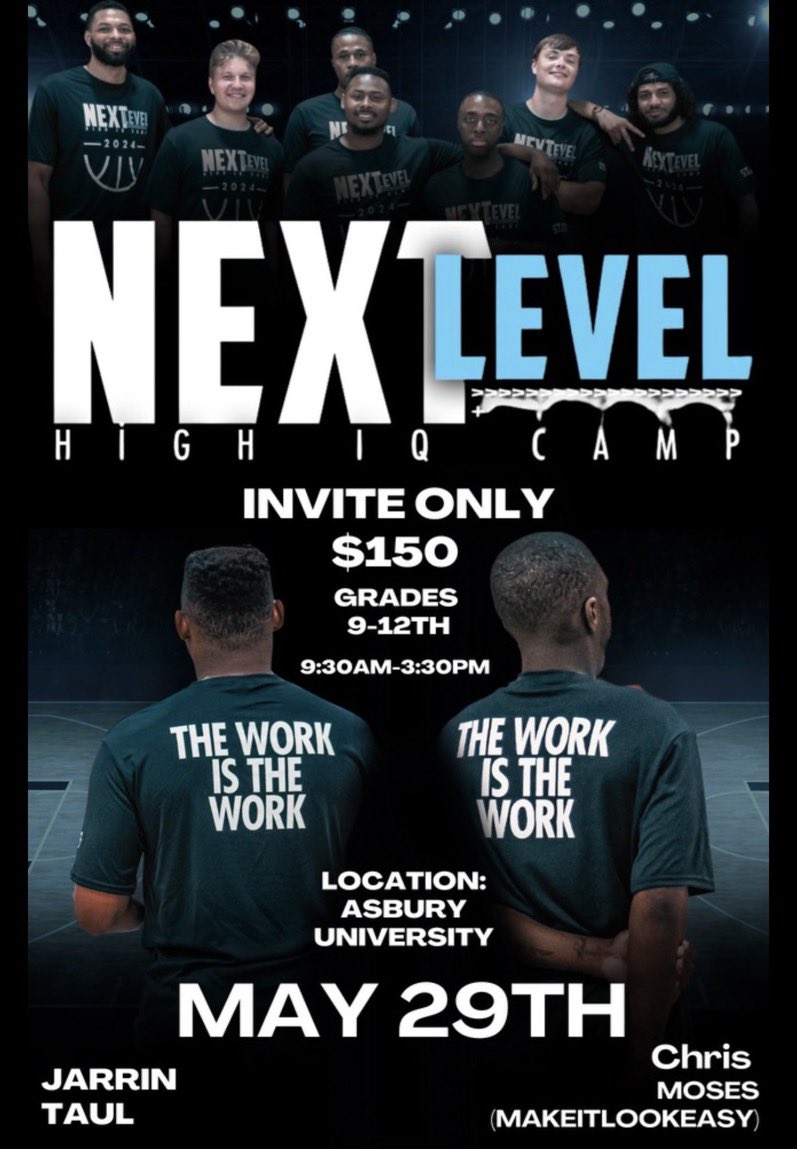 Thank you for the invite <a href="/nextlevel0523/">Next Level High IQ Guard Camp</a> let’s work!