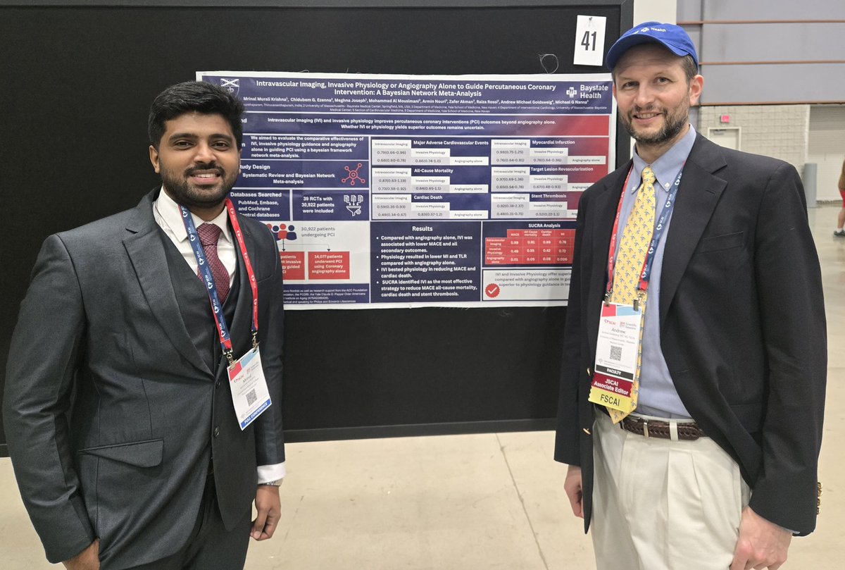 MrinalMkrishna (@mrinalmkrishna) on Twitter photo Had the chance to showcase our work at #SCAI2025. I extend my sincere gratitude to <a href="/MichaelGNanna/">Michael Nanna</a> and <a href="/AGoldsweig/">Andrew M. Goldsweig, MD, MS</a> for their exceptional mentorship and support. Also our team <a href="/Cezenna_MD/">Chidubem Ezenna MD</a> <a href="/meg_joe_/">Meghna Joseph</a> Had the chance to showcase our work at #SCAI2025. I extend my sincere gratitude to <a href="/MichaelGNanna/">Michael Nanna</a> and <a href="/AGoldsweig/">Andrew M. Goldsweig, MD, MS</a> for their exceptional mentorship and support. Also our team <a href="/Cezenna_MD/">Chidubem Ezenna MD</a> <a href="/meg_joe_/">Meghna Joseph</a>