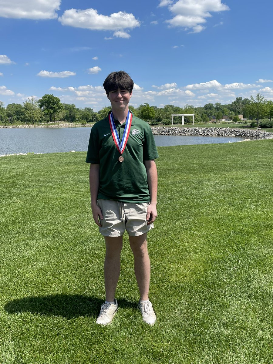 FarmGolf's tweet image. JV had a solid showing in the GAC North Conference Tournament. We shot a 378 as a team. Scores included Louie Gerst 96, Abe Larrew-85, Will Hackmann-90, and Mason Bextermueller-107. Abe(7th), Will(9th), and Louie(10th) earned medals for their performance today. Good work today!