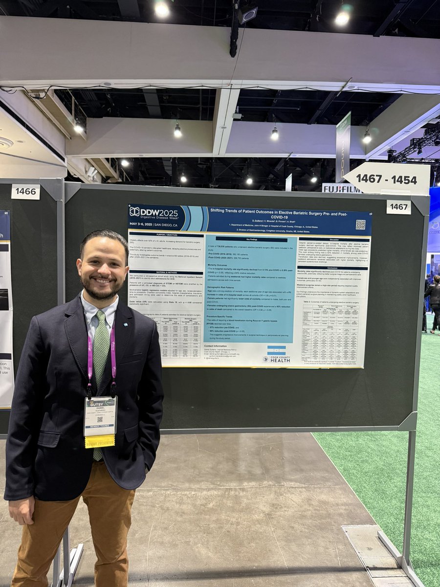 Daniel Guifarro (@danielguifarro) on Twitter photo 2nd day of presentations <a href="/DDWMeeting/">Digestive Disease Week</a> talking about the trends in bariatric surgery since 2017 🔪 🩸and the importance of timing of bariatric surgery to improve outcomes ⏱️✅ Great collaboration with friends from <a href="/CreightonGI/">Creighton GI Fellowship</a> <a href="/clivejmiranda/">Clive Miranda, DO, MSc</a> #DDW #GITwitter <a href="/BhanuPinnam/">Bhanu Pinnam, MD</a> <a href="/SSATNews/">SSAT</a> 2nd day of presentations <a href="/DDWMeeting/">Digestive Disease Week</a> talking about the trends in bariatric surgery since 2017 🔪 🩸and the importance of timing of bariatric surgery to improve outcomes ⏱️✅ Great collaboration with friends from <a href="/CreightonGI/">Creighton GI Fellowship</a> <a href="/clivejmiranda/">Clive Miranda, DO, MSc</a> #DDW #GITwitter <a href="/BhanuPinnam/">Bhanu Pinnam, MD</a> <a href="/SSATNews/">SSAT</a>