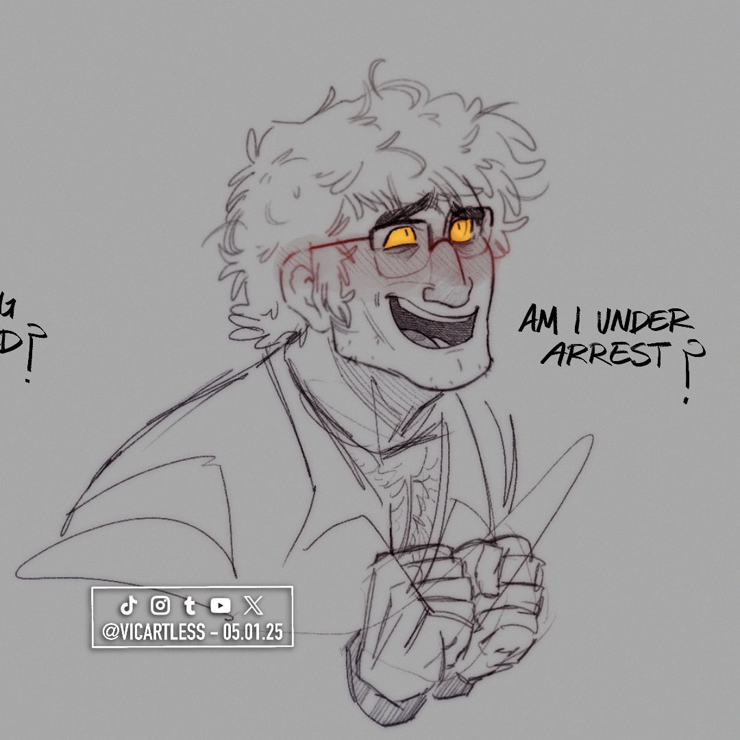 vicartless's tweet photo. Am I being detained? (2025 Redraw!)

#GravityFalls #StanfordPines #BillCipher https://t.co/vyj3pNbnMA