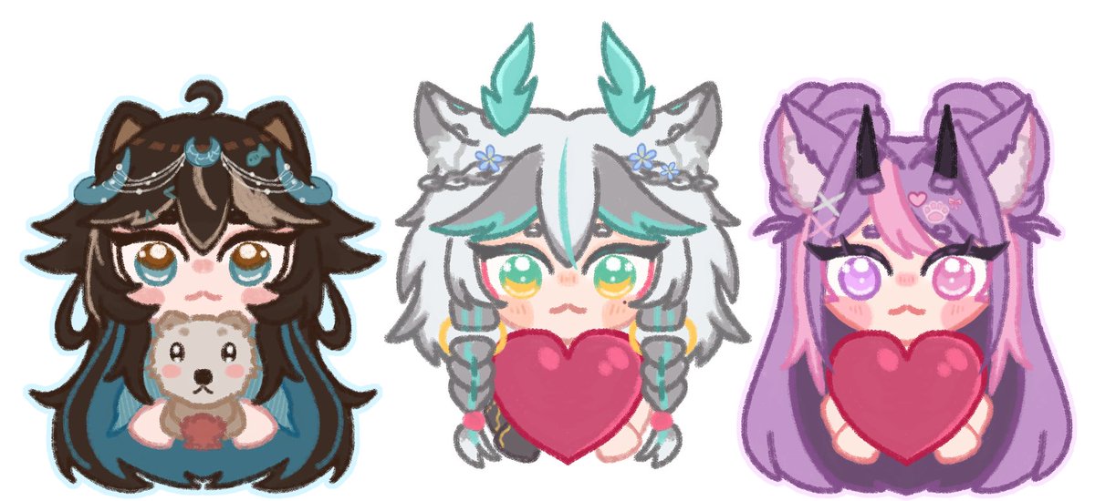 Crayon heart experimental chibi commissions! Not first come first serve.
𓂃₊˚﹒✦ Early bird pricing is $6.  I plan to raise it to $11 after I have more samples!
𓂃₊˚﹒✦ DM or comment (pls send ref with it)