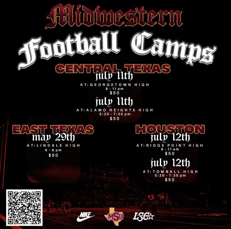 Thank you for the invite to camp!!! <a href="/MSUTexasFB/">Midwestern State Football</a>