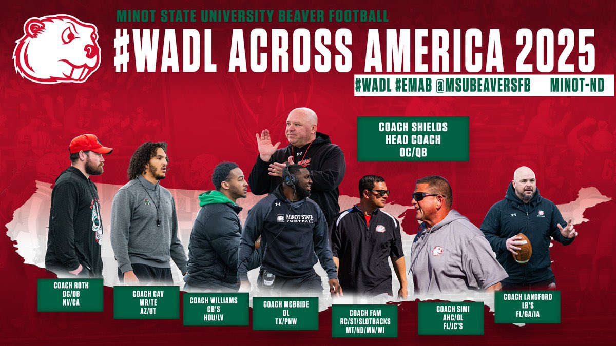 Darryl McBride Jr (@coach_d_mac) on Twitter photo Guess who just became the Texas area recruiter for <a href="/MSUBeaversFB/">Minot State Football</a>, you 👀 It, TX ➡️ ND about to become even more of a thing. #WADL 🦫🔴⚪️🟢 Guess who just became the Texas area recruiter for <a href="/MSUBeaversFB/">Minot State Football</a>, you 👀 It, TX ➡️ ND about to become even more of a thing. #WADL 🦫🔴⚪️🟢
