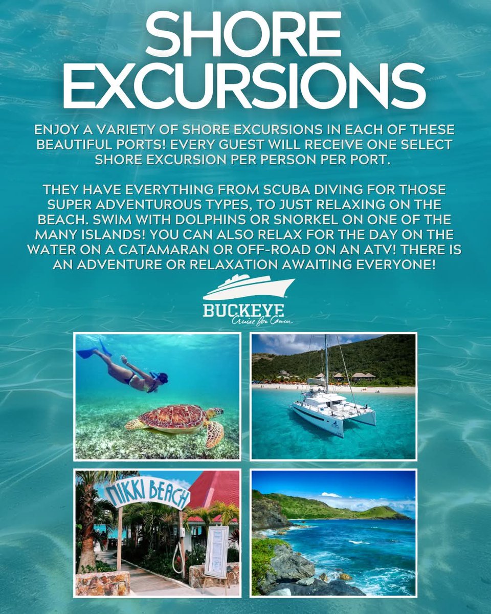 The 2026 Buckeye Cruise for Cancer is open for booking! Reserve your suite on this life changing experience by calling the office at 614-792-6204!

Go Bucks! Best Cancer!