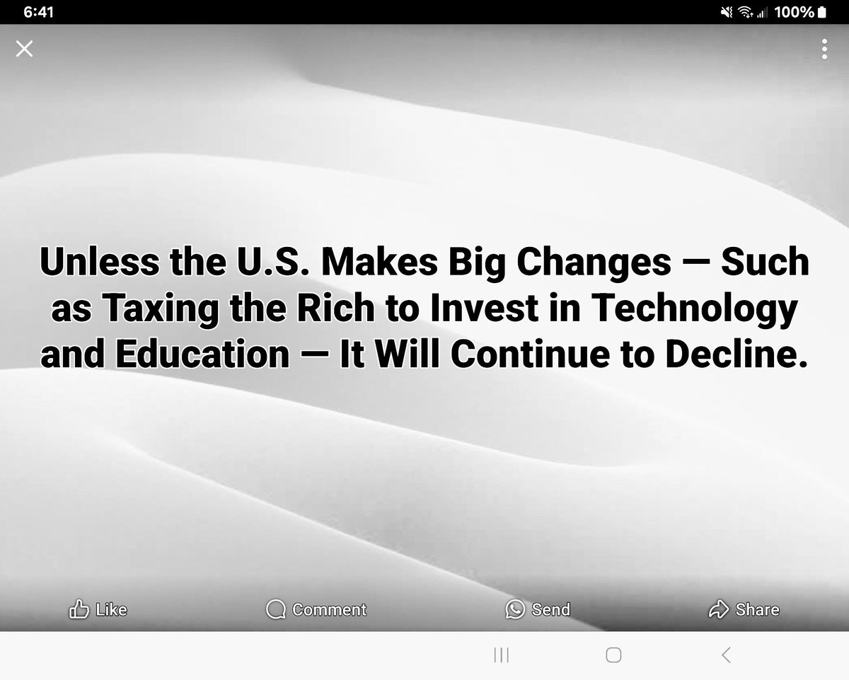 RobertCFried's tweet image. #TaxTheRich #InvestInEducation #InvestInTechnology #USDecline #EconomicReform #WealthInequality #FutureOfAmerica #PolicyChange #EducationMatters #Innovation #SocialJustice