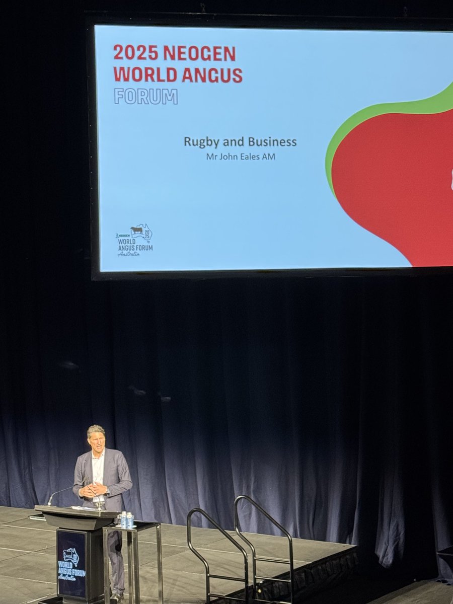 Excellent opening talk at World Angus Forum 2025 by rugby legend John Eales