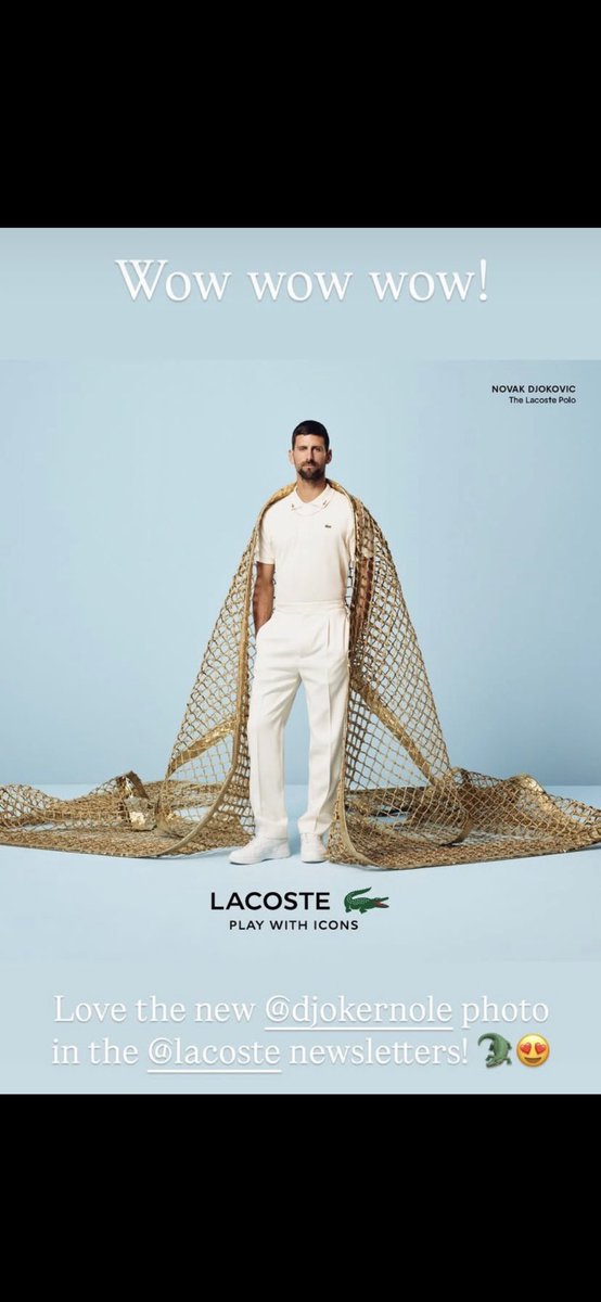 aManFromSweden's tweet image. Novak Djokovic, the man who completed tennis
With the brand of brands, Lacoste