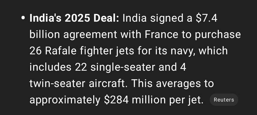 usmarali's tweet photo. @BJYM 1 wrong move cost = 5 jets = $1.4bn loss 🔥
#PakistanZindabad https://t.co/V0ygvAgxH9