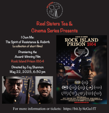 Reel Sisters presents I Own Me, at Riverside Church, 91 Claremont Ave, NYC &amp; my short, Rock Island Prison 1864 will be included!  <a href="/reelsisters/">reelsisters</a> <a href="/africanvoices/">africanvoices</a> <a href="/breezy413/">breezy413</a> <a href="/breezelovesoul/">Breeze Vincinz</a> <a href="/TimothyNolan/">Timothy M. Nolan</a> <a href="/Graciele_Gra/">Graciele</a> <a href="/AmericanLotus29/">Toni Simpson</a> <a href="/LeslyeJoyAllen/">Leslye Joy Allen (Ayọ) (She/Her) ✊🏽</a>    universe.com/events/reel-si…