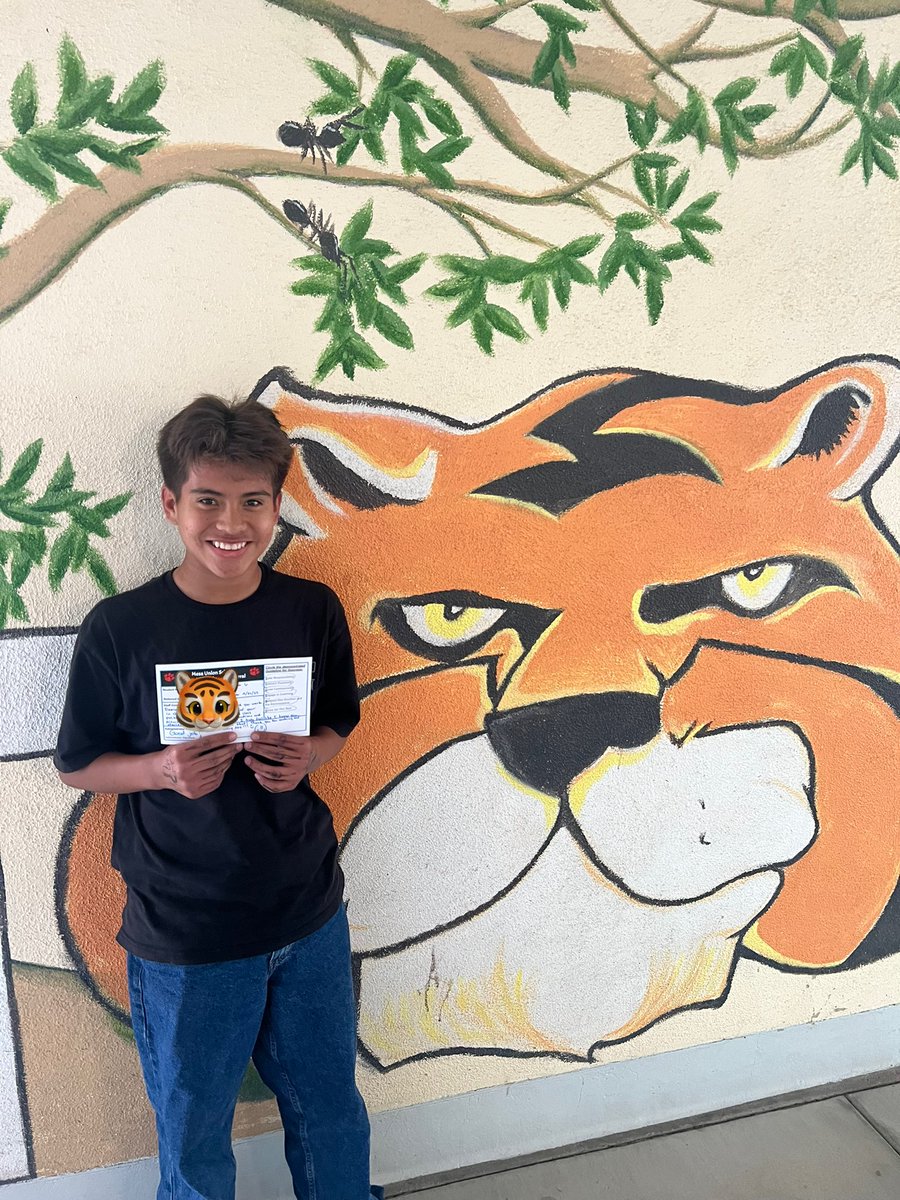 Congrats to our PAWSitive 🐾 Behavior Referral recipients. They were recognized by staff for going above &amp; beyond in demonstrating @mesaunionschool Guidelines for Success. Way to go! We are so proud of you! Go Tigers! 🐅 #DifferenceMaker🐯💙 #TheMesaWay  #mesamoments