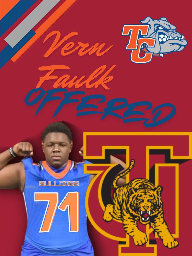 Immuri VERN Faulk (@imvernfaulk) on Twitter photo AGTG🙏🏾 After a great conversation with <a href="/insidezone/">Chris Patterson</a> I am blessed and honored to say I have received a(n) D2 offer from Tuskegee
<a href="/SkegeeFootball/">Tuskegee Football</a>
<a href="/TaycoBulldogs/">Taylor County Football</a>
<a href="/CoachBraswell1/">Jesse Braswell</a>
<a href="/coachBiddy/">Eli Biddy</a>
<a href="/CNee247/">Chris Nee</a>
<a href="/247Sports/">247Sports</a>
<a href="/850Kings/">850Kings</a>
<a href="/MoMolden/">Monique</a> AGTG🙏🏾 After a great conversation with <a href="/insidezone/">Chris Patterson</a> I am blessed and honored to say I have received a(n) D2 offer from Tuskegee
<a href="/SkegeeFootball/">Tuskegee Football</a>
<a href="/TaycoBulldogs/">Taylor County Football</a>
<a href="/CoachBraswell1/">Jesse Braswell</a>
<a href="/coachBiddy/">Eli Biddy</a>
<a href="/CNee247/">Chris Nee</a>
<a href="/247Sports/">247Sports</a>
<a href="/850Kings/">850Kings</a>
<a href="/MoMolden/">Monique</a>
