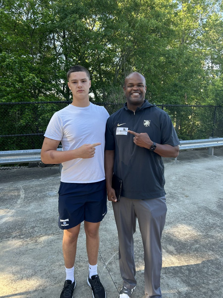 Drew Hardwick (@hardwickdrew07) on Twitter photo I had a great visit with <a href="/CoachASmith3/">Aaron Smith</a> from <a href="/ArmyWP_Football/">Army Football</a>! I am absolutely honored to have received an offer to play at West Point!
<a href="/CoachJones_CHS/">Tyler Jones</a> <a href="/CoachDeWeese/">Pete DeWeese</a> <a href="/CoachCarlVice/">Carl Vice</a> <a href="/CoachMorgan63/">Blake Morgan</a> <a href="/BGrubbs66/">Ben Grubbs</a> <a href="/hopo125/">Tyrone Hopper (Recruiting Coach)</a> <a href="/RecruitGeorgia/">Recruit Georgia</a> <a href="/NEGARecruits/">Northeast Georgia Recruits</a> <a href="/_FurySpeed/">Shwilly D.</a> <a href="/CHSBears_FB/">Cambridge HS Football</a> I had a great visit with <a href="/CoachASmith3/">Aaron Smith</a> from <a href="/ArmyWP_Football/">Army Football</a>! I am absolutely honored to have received an offer to play at West Point!
<a href="/CoachJones_CHS/">Tyler Jones</a> <a href="/CoachDeWeese/">Pete DeWeese</a> <a href="/CoachCarlVice/">Carl Vice</a> <a href="/CoachMorgan63/">Blake Morgan</a> <a href="/BGrubbs66/">Ben Grubbs</a> <a href="/hopo125/">Tyrone Hopper (Recruiting Coach)</a> <a href="/RecruitGeorgia/">Recruit Georgia</a> <a href="/NEGARecruits/">Northeast Georgia Recruits</a> <a href="/_FurySpeed/">Shwilly D.</a> <a href="/CHSBears_FB/">Cambridge HS Football</a>
