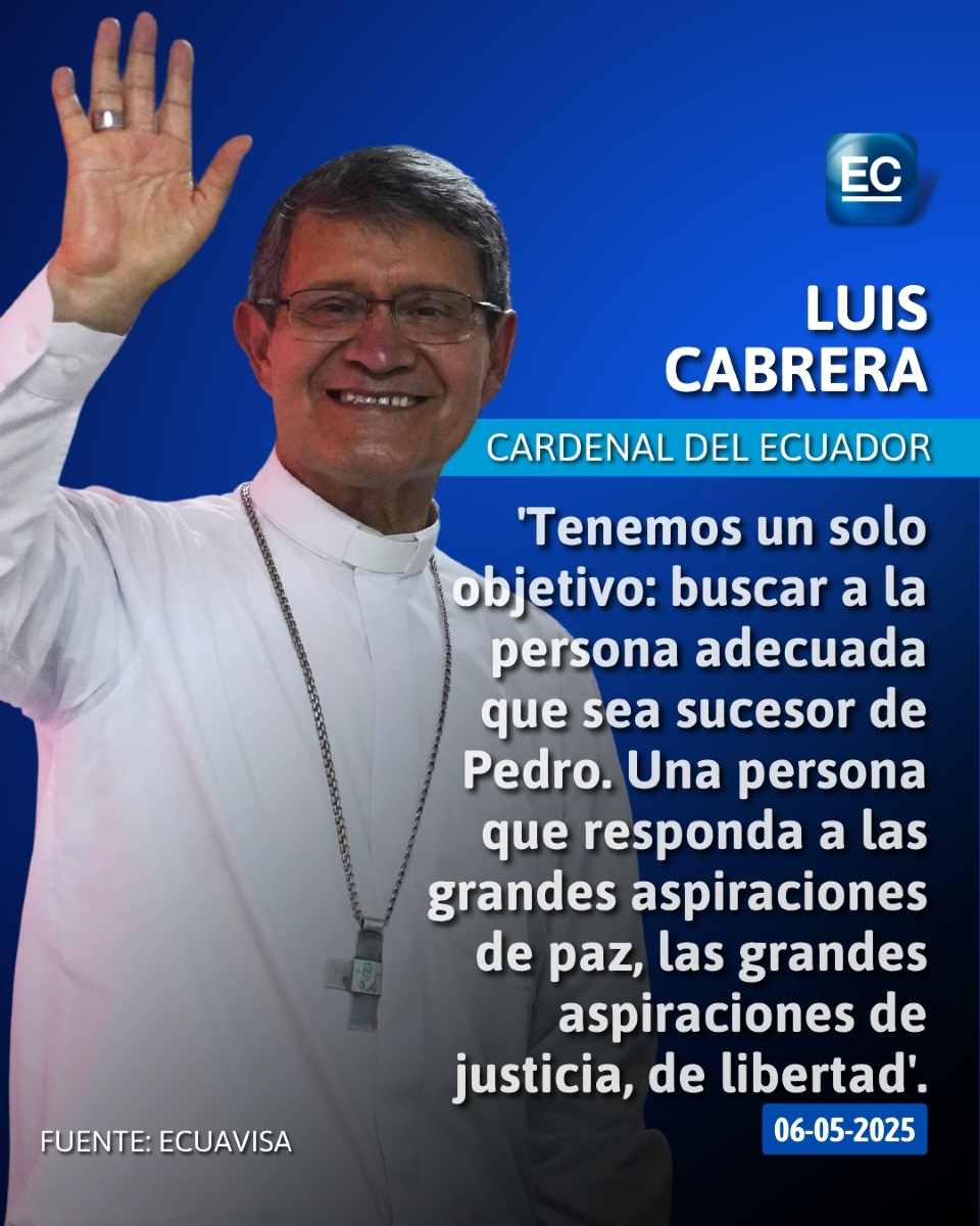 elcomerciocom's tweet photo. Luis Cabrera, cardenal ecuatoriano, estará en el cónclave 👇
https://t.co/Q7CEVJwW6n https://t.co/X99WJN5OcA