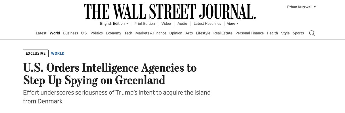 This is how taxpayer money should be spent, on real strategic priorities against geopolitical adversaries. There's like 50K people total living in Greenland. The CIA can just assign an intern 1:1 to each Greenlander for total coverage. Infiltrating their one Whatsapp group gives