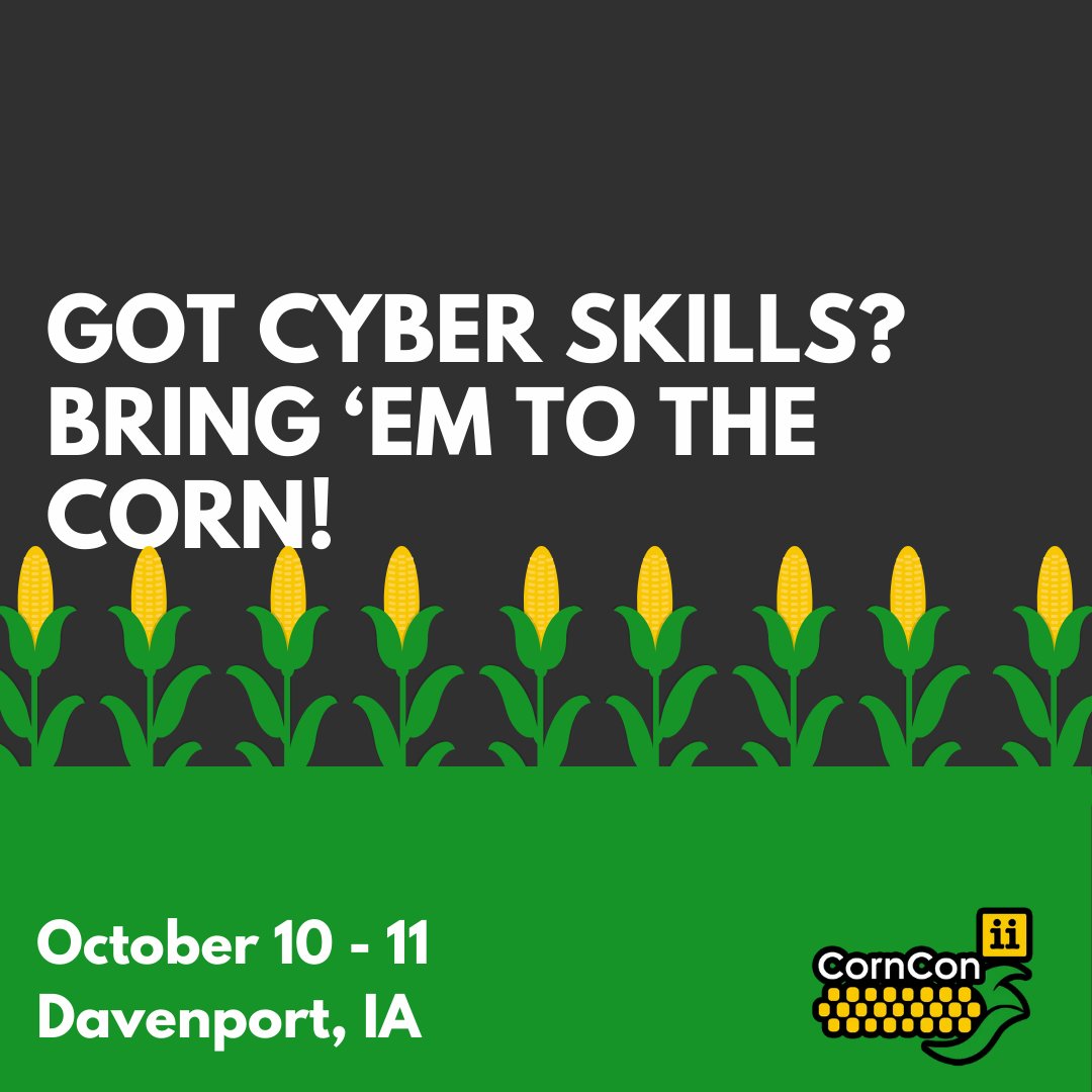Got a kernel of genius itching to share? Submit your talk for Corncon 11 and lock in Earlybird pricing before it’s gone. 
All the deets (and a whole lotta corn puns) at corncon.net!