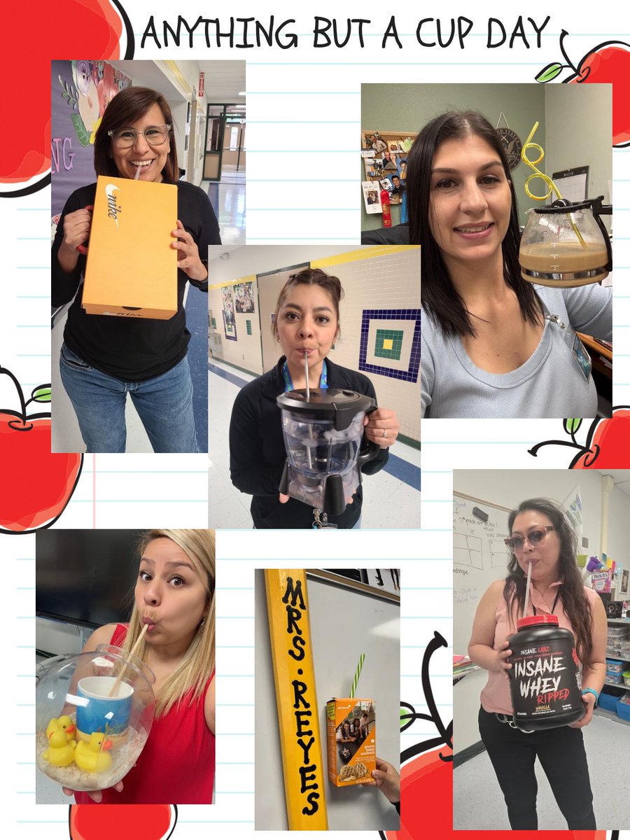 Isabel Martinez (@imartinez319) on Twitter photo Anything but a cup day <a href="/Slider_Middle/">William D. Slider Middle School</a> sparked our creativity. Thank you <a href="/SliderStuCo/">Slider MS StuCo</a> for coming up with fun activities for teacher appreciation week! Anything but a cup day <a href="/Slider_Middle/">William D. Slider Middle School</a> sparked our creativity. Thank you <a href="/SliderStuCo/">Slider MS StuCo</a> for coming up with fun activities for teacher appreciation week!