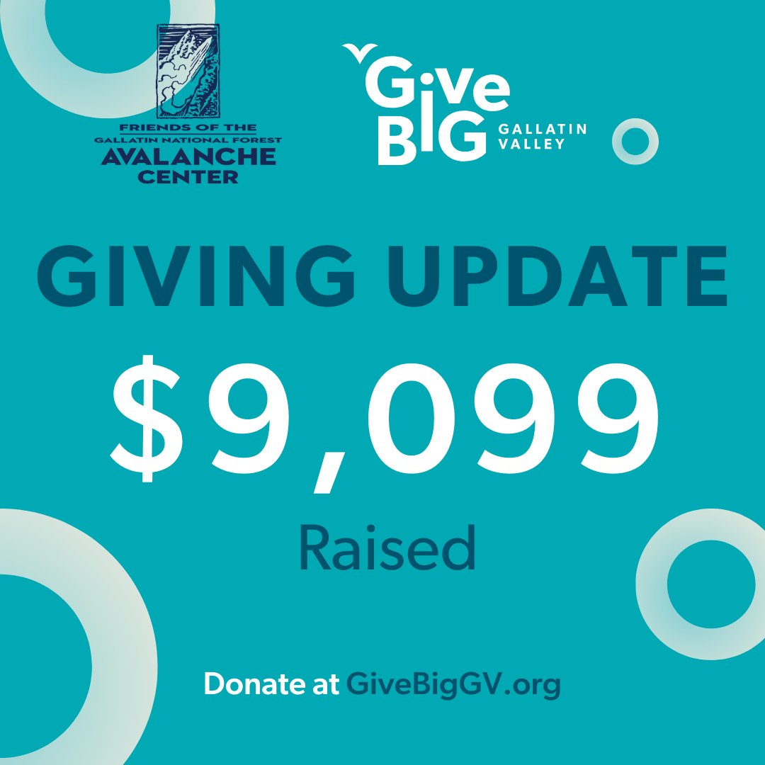 Thanks to everyone for Giving Big to support avalanche safety and information in our community. 
75 donors raised over $9,000!

Special thanks to Bozeman Ice Fest for contributing $2500 raised during 2024's festival!